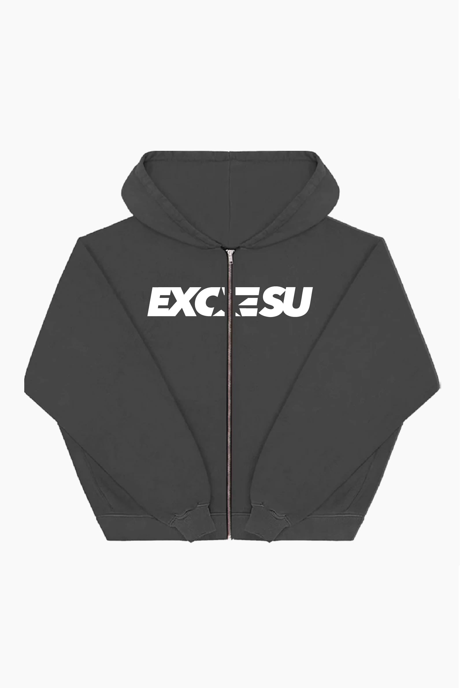 Dark Grey Washed Stars Zip-Up